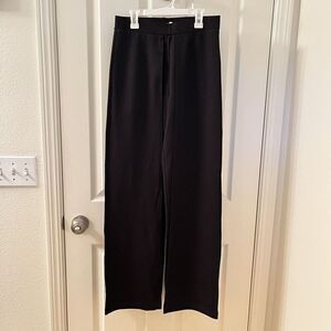 Betabrand Yoga Dress Pants Harem Flap Wide Leg Black Women's Size Small